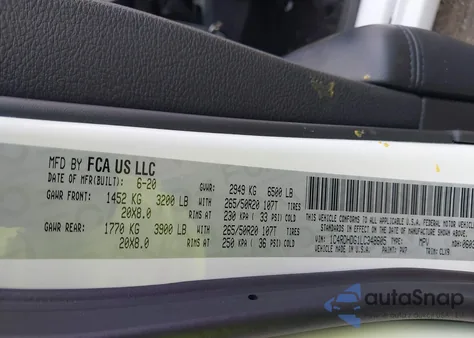 2020 Dodge Durango Gt Rwd from USA, damaged, VIN 1C4RDHDG1LC348605